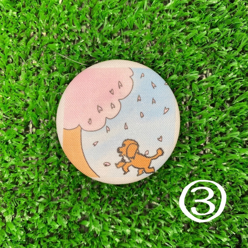 はせのくるみボタン髪留め2