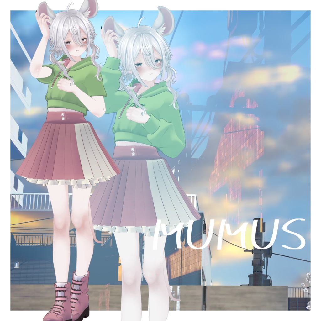 【4アバター対応】ふりふわプリーツ【VRchat想定・MA設定済】
