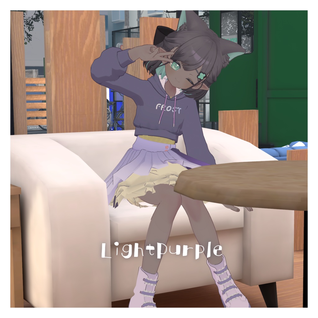【複数アバター対応】ふりふわプリーツ【VRchat想定・MA設定済】