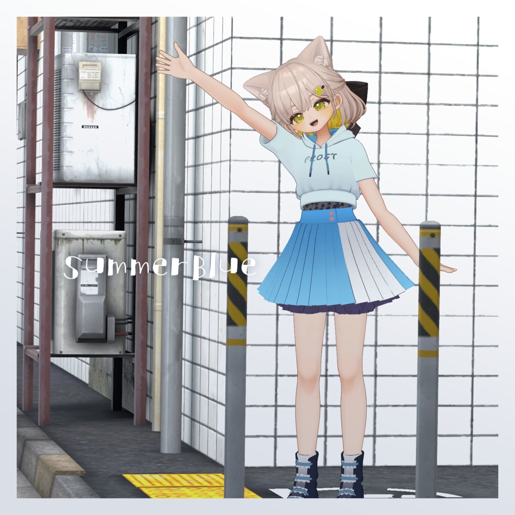 【複数アバター対応】ふりふわプリーツ【VRchat想定・MA設定済】