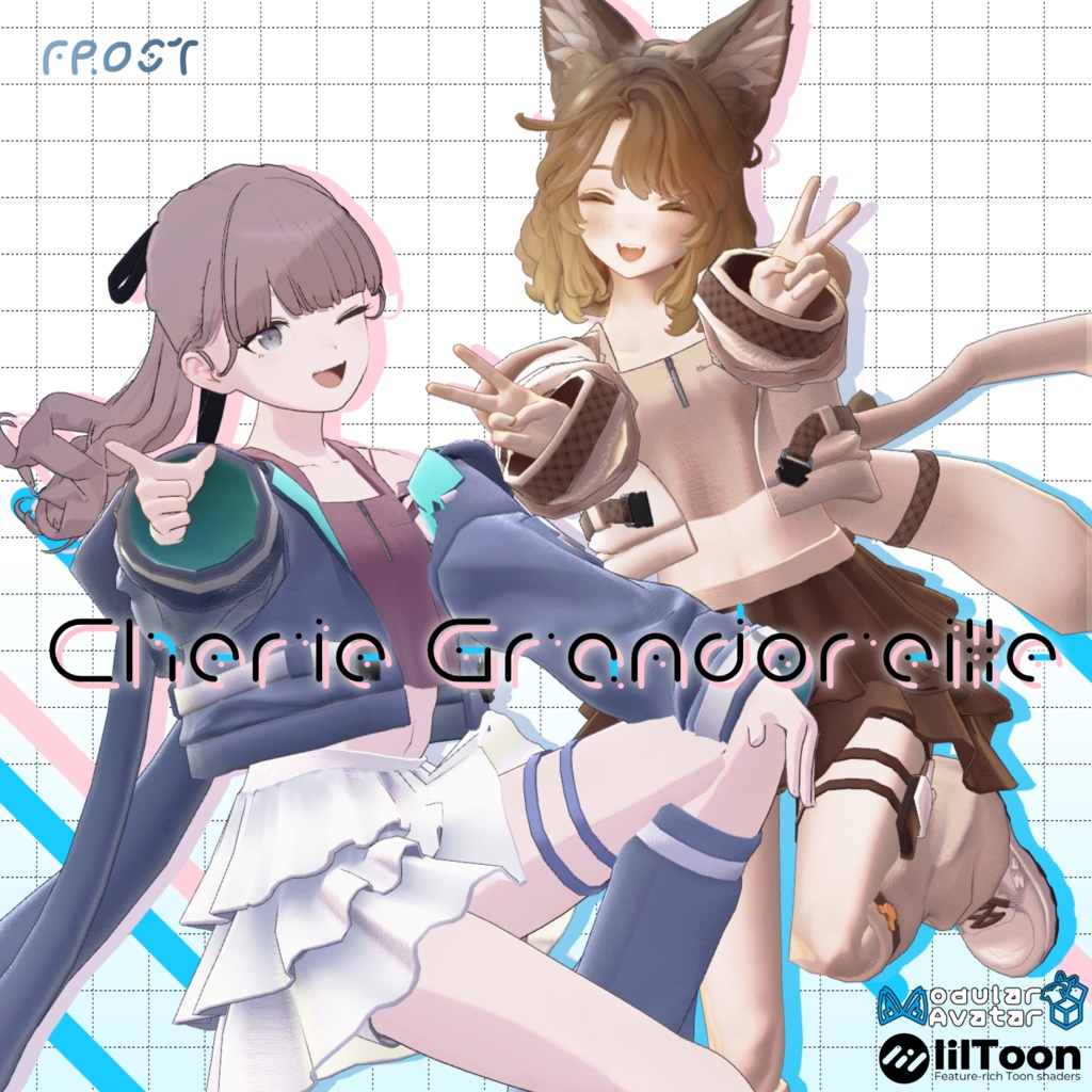 【2アバター対応】Cherie Grandoreille/シェリー・グランドレイユ【VRchat想定・MA設定済】