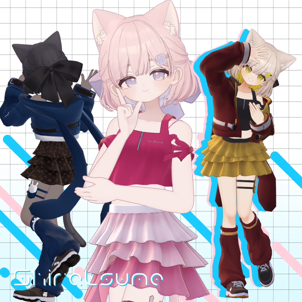【3アバター対応】Cherie Grandoreille/シェリー・グランドレイユ【VRchat想定・MA設定済】