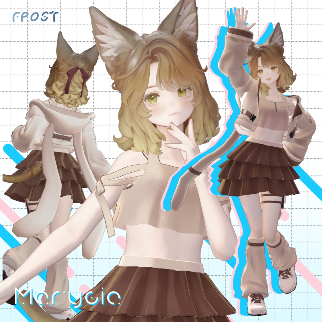 【2アバター対応】Cherie Grandoreille/シェリー・グランドレイユ【VRchat想定・MA設定済】