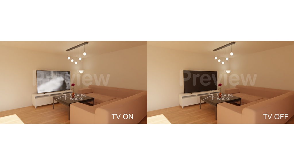 (Pre-Rendered 3DCG) Simple Livingroom Background for VN