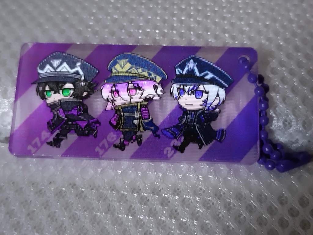 江戸三作レンチキュラーアクリルキーホルダー