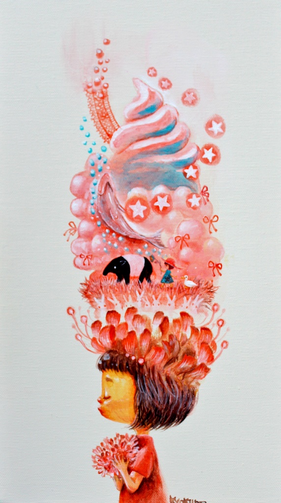 手帳型iPhoneケース - ストラップ穴 あり「バク&クジラ」