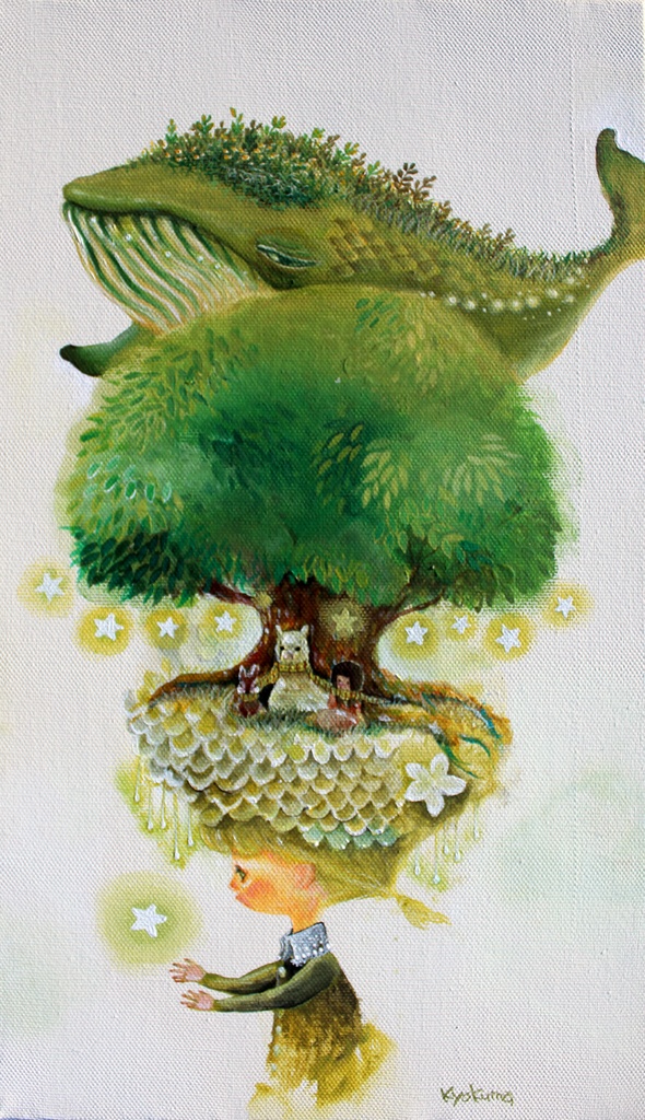 手帳型iPhoneケース - ストラップ穴 あり「バク&クジラ」