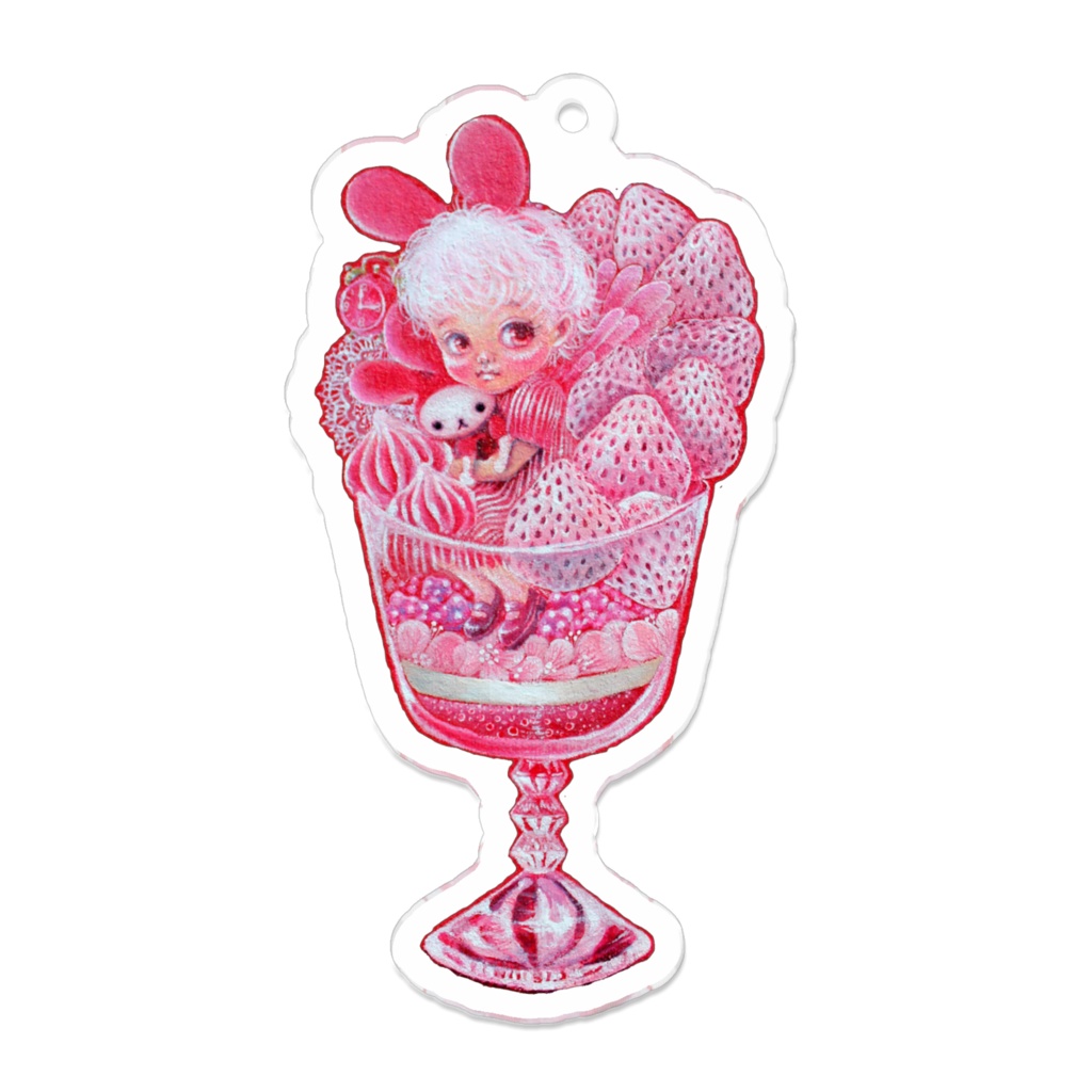 アクキー　マイルームパフェwhitestrawberry