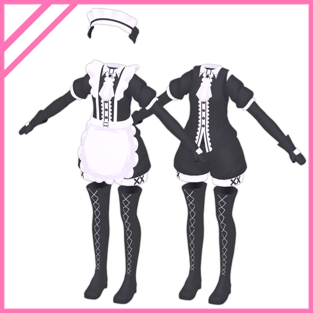 【カリン想定衣装】短パンメイド服