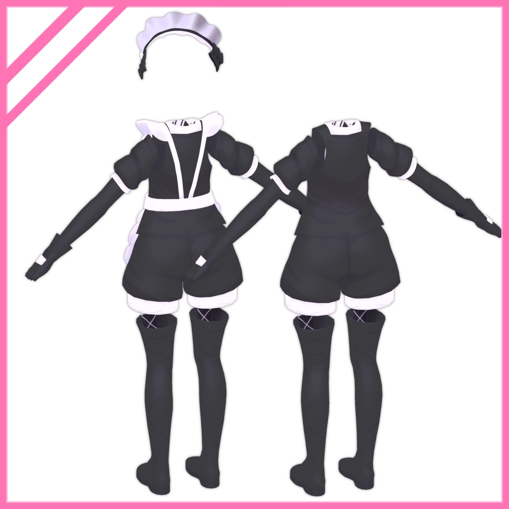 【カリン想定衣装】短パンメイド服