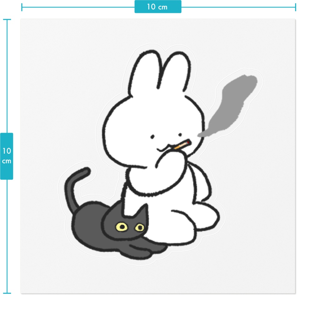 うちのねことヤニカスちゃんコラボステッカー
