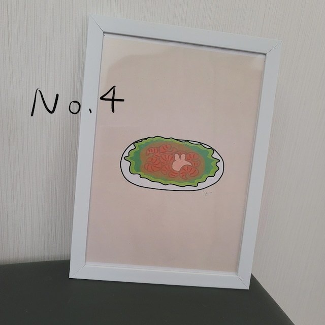 中華料理×うさぎイラスト