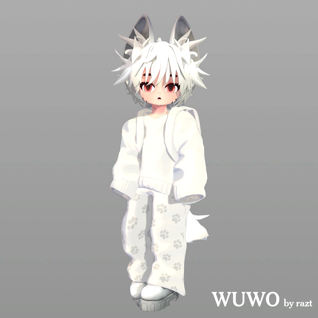 [✨SALE中✨] Wuwo | ちび VRChat オリジナル3Dモデル (PC/Quest対応/VRCFT) - razt - 2/7