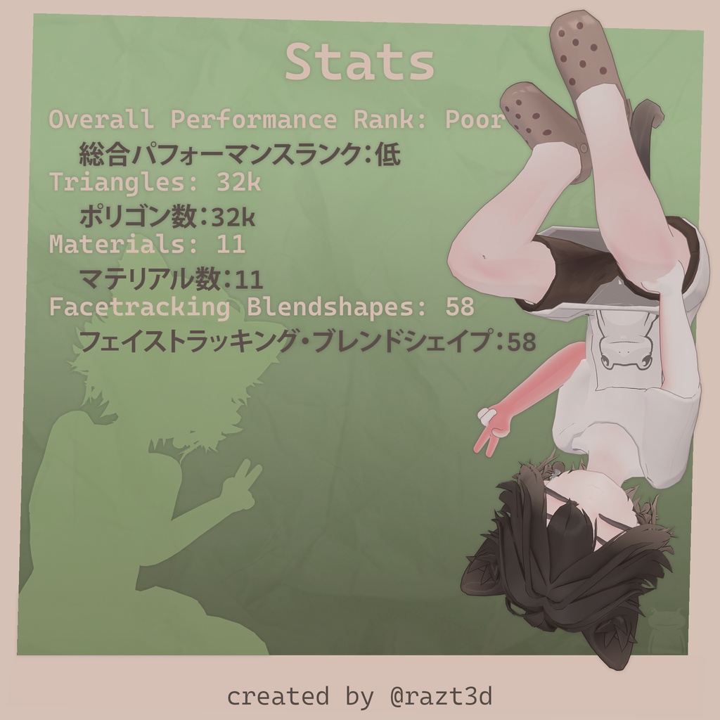 Loam ローム | ちび VRChat オリジナル3Dモデル (PC/Quest対応)