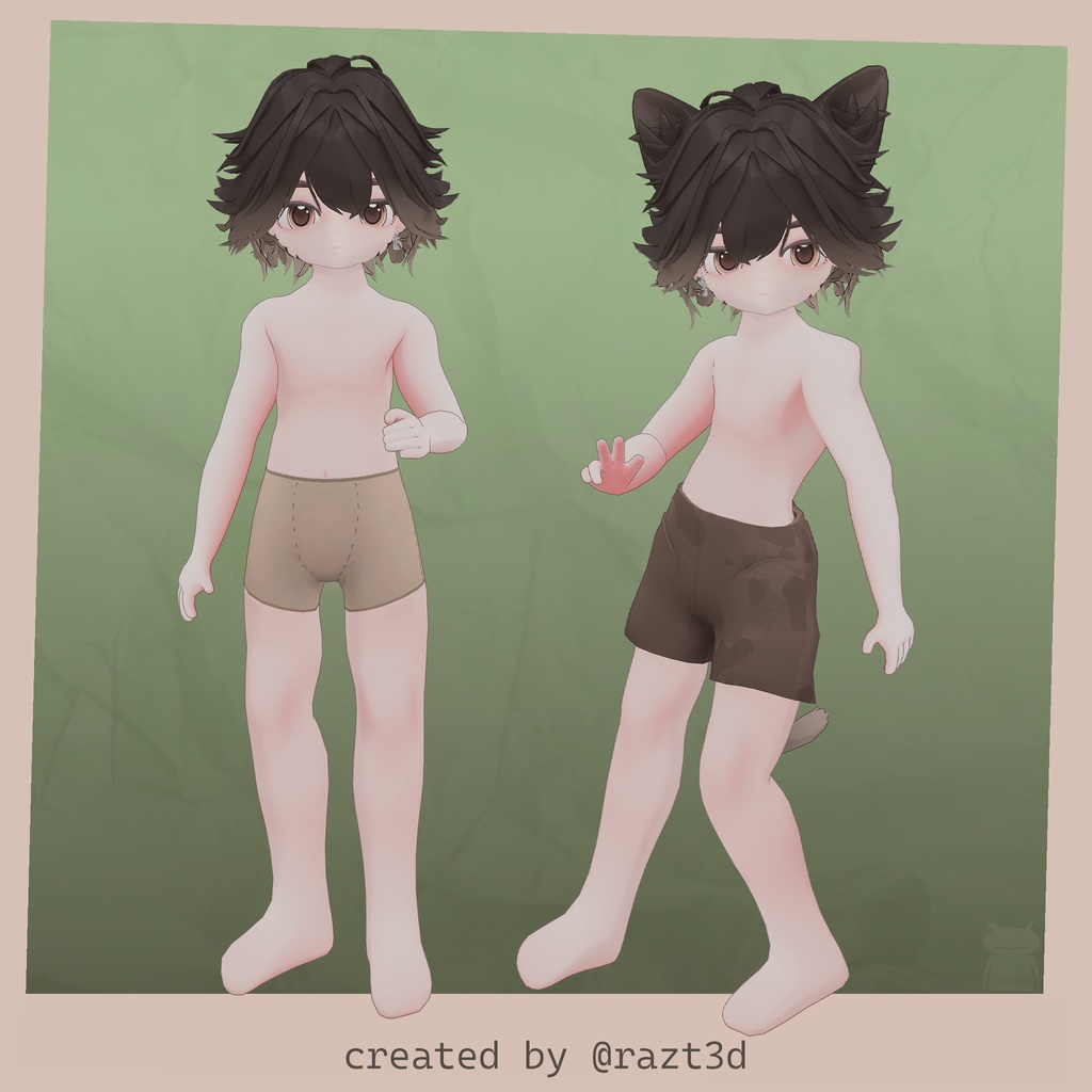 Loam ローム | ちび VRChat オリジナル3Dモデル (PC/Quest対応)