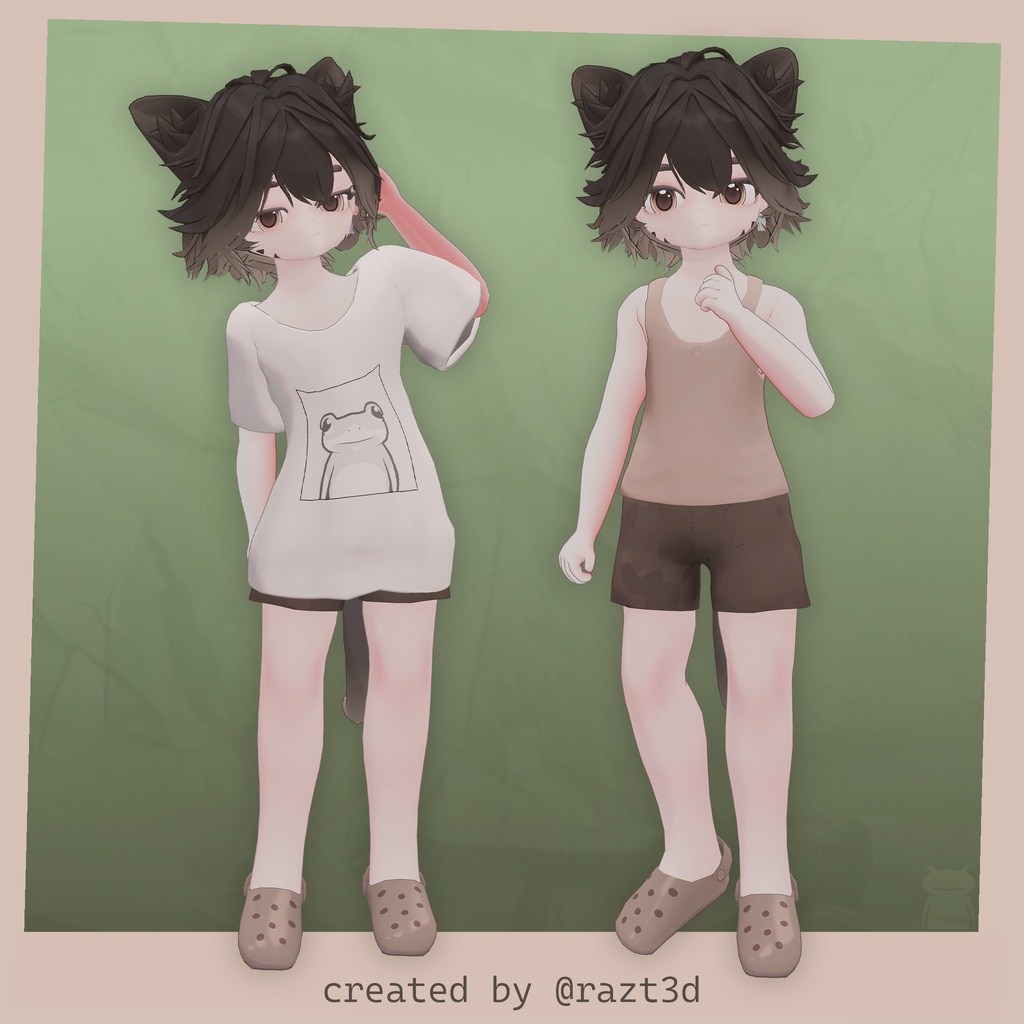 Loam ローム | ちび VRChat オリジナル3Dモデル (PC/Quest対応)