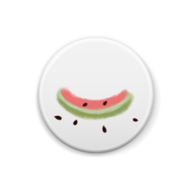 スイカの缶バッジ