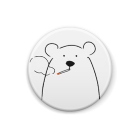 シロクマさんの缶バッチ