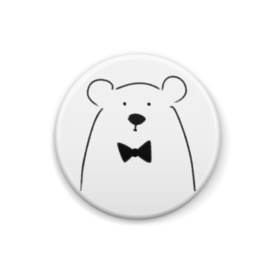 シロクマさんの缶バッチ