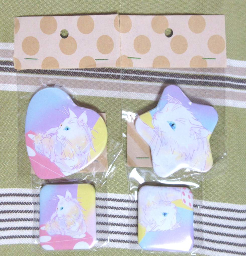 白猫ゆめかわ缶バッジ