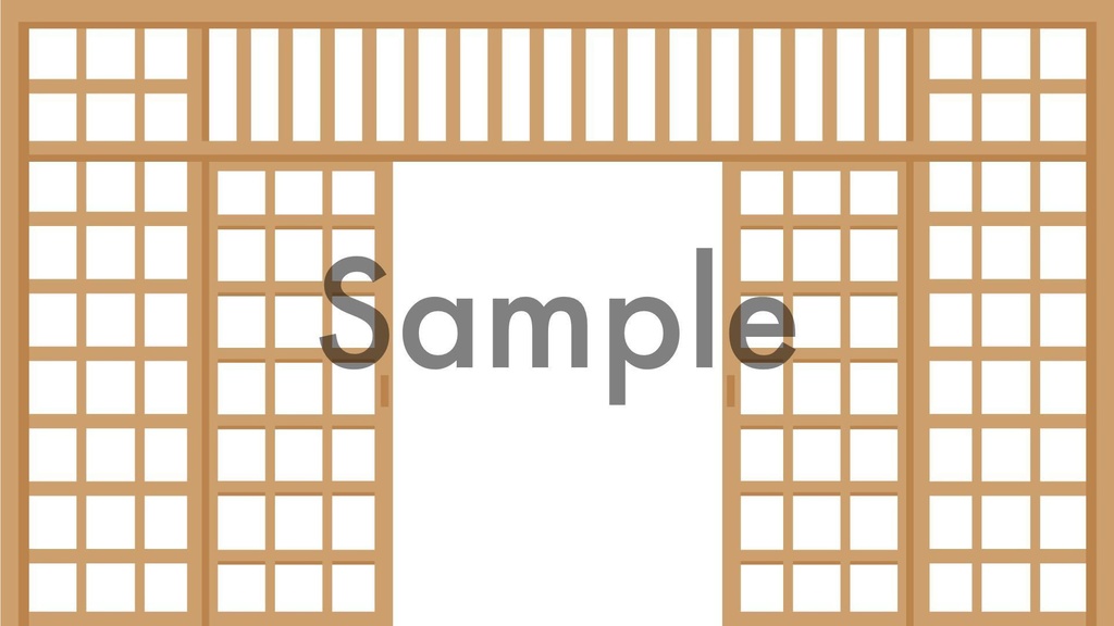 【無料アニメーション】障子オープン演出の動画素材(和風切替)