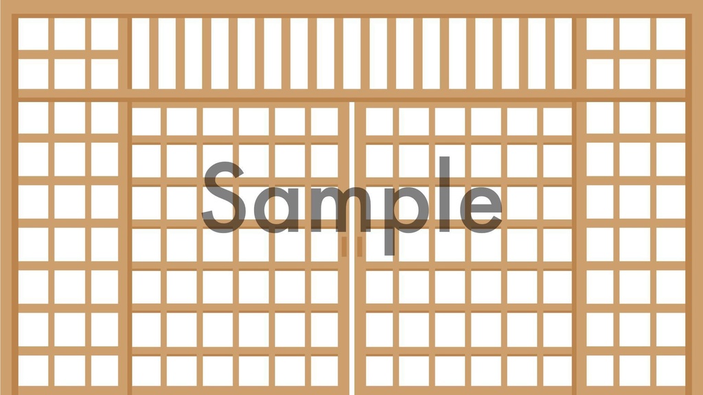 【無料アニメーション】障子オープン演出の動画素材(和風切替)