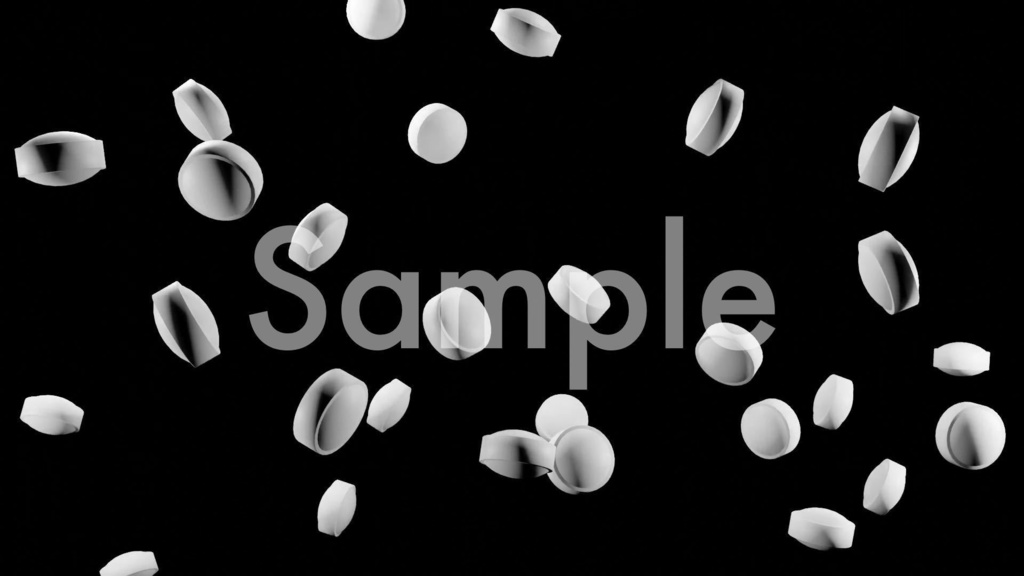 【無料素材】薬の錠剤落下アニメーション（背景・CM・解説動画用）