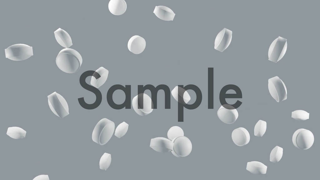 【無料素材】薬の錠剤落下アニメーション(背景・CM・解説動画用)