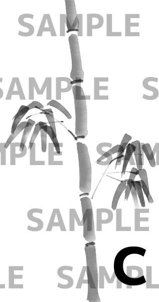 【商用OK】竹の水墨画イラスト(6種・PNG)和風・正月デザインに