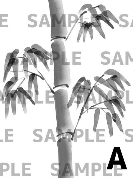 【商用OK】竹の水墨画イラスト(6種・PNG)和風・正月デザインに