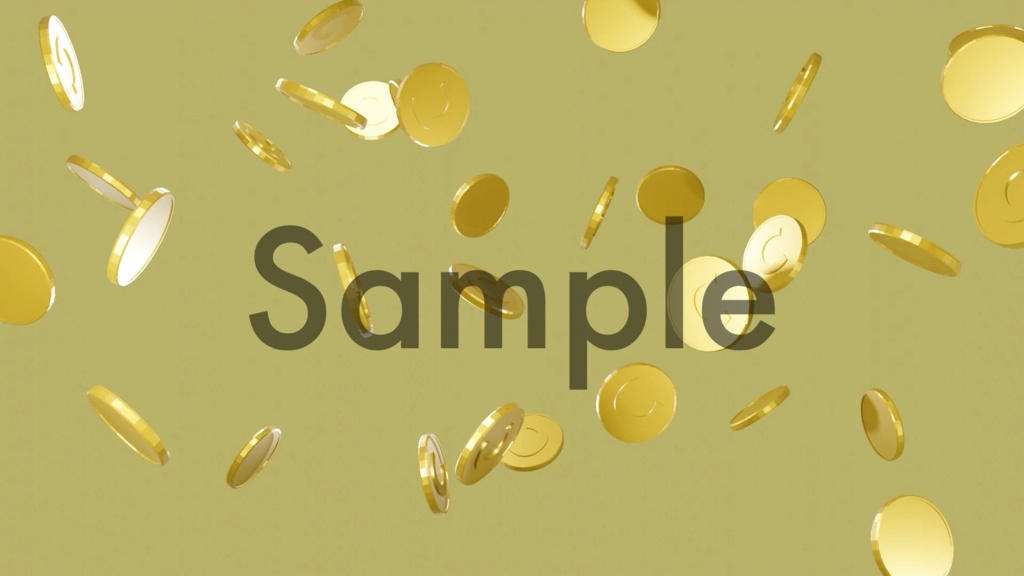 【黒背景無料】舞うコイン・金貨アニメーション|商用利用OK|