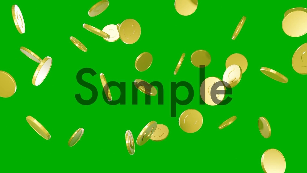 【黒背景無料】舞うコイン・金貨アニメーション|商用利用OK|