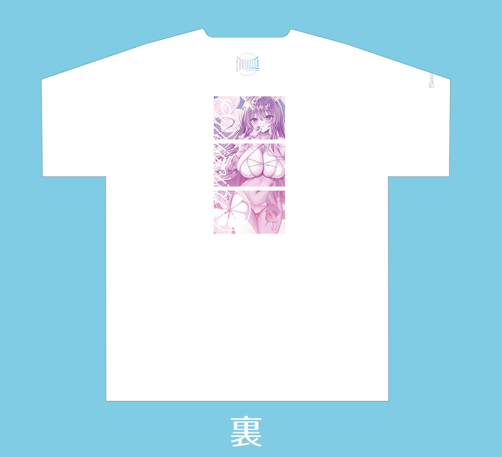 C102受注生産】うみこちゃんフルグラフィックTシャツ - yatanukikey