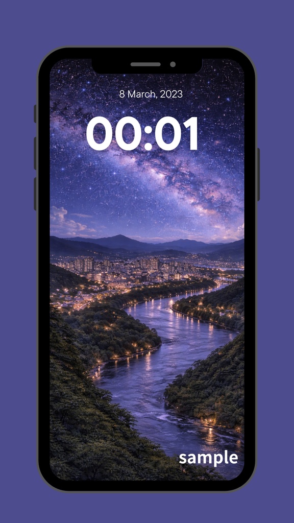 黄金の並木道と銀河の導き~Golden Rows of Trees and the Milky Way’s Lead