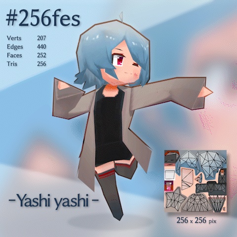 △256 オリジナル3Dモデル「やしやし」【無料】