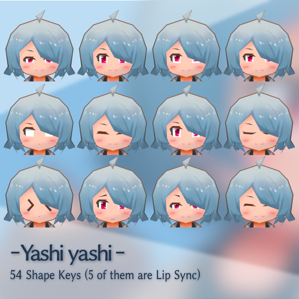 △256 オリジナル3Dモデル「やしやし」【無料】