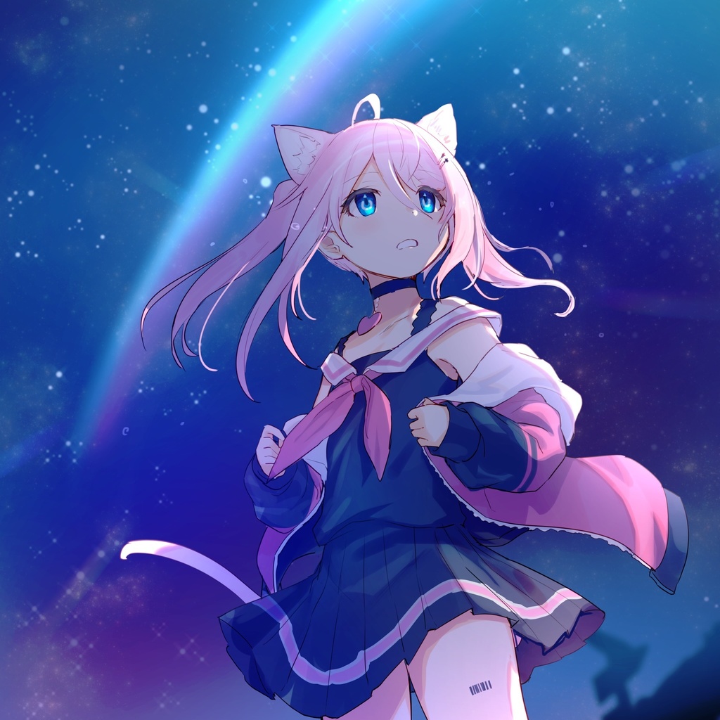 #真綿スピカ 星空アクリルブロック