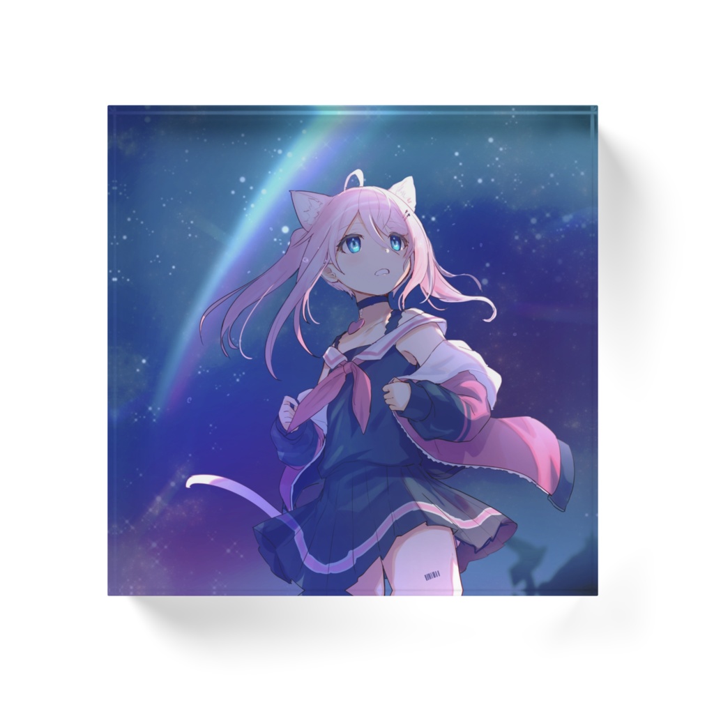 #真綿スピカ 星空アクリルブロック