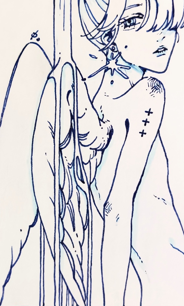 原画　名刺サイズ（天使1）