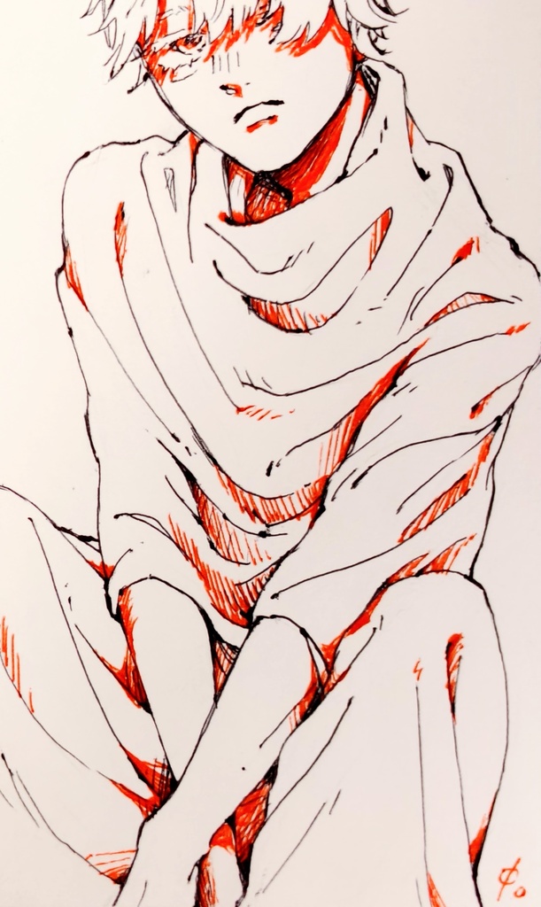 原画　名刺サイズ（火星）