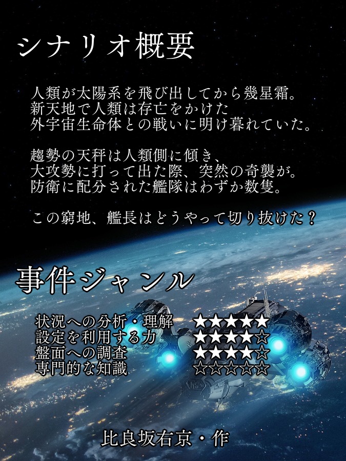 捏造ミステリーTRPG 赤と黒 シナリオ「艦長の決断」