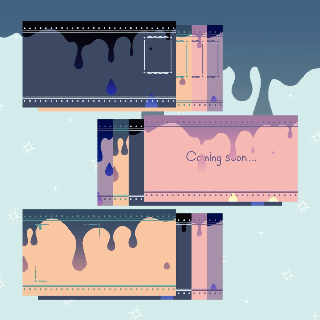 うごく配信用背景【液体】全4色　ゲーム/待機画面/雑談