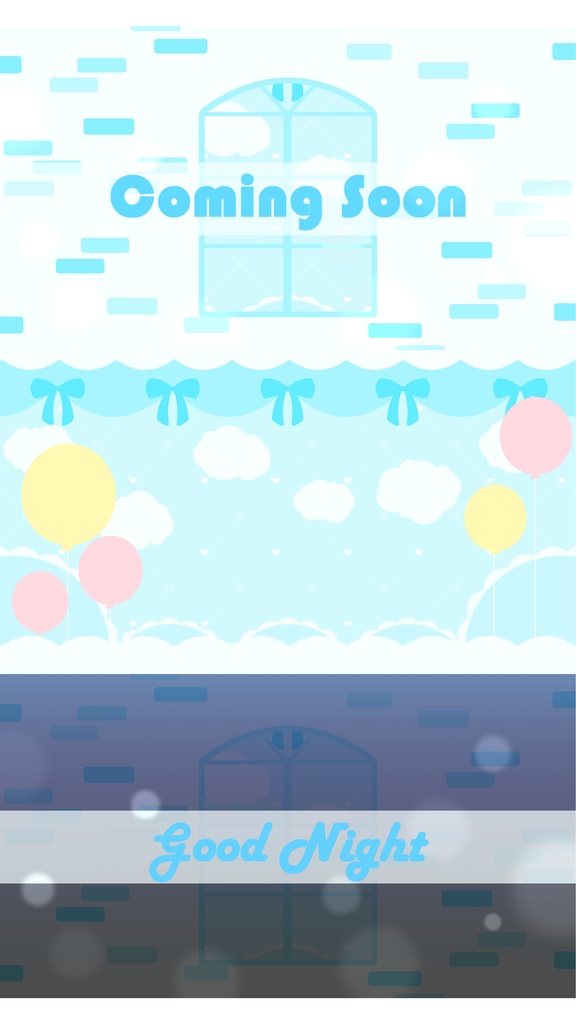 【うごく配信背景】 もこもこ雲のお部屋