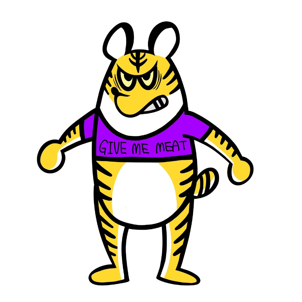 怒れるタイガーTシャツ