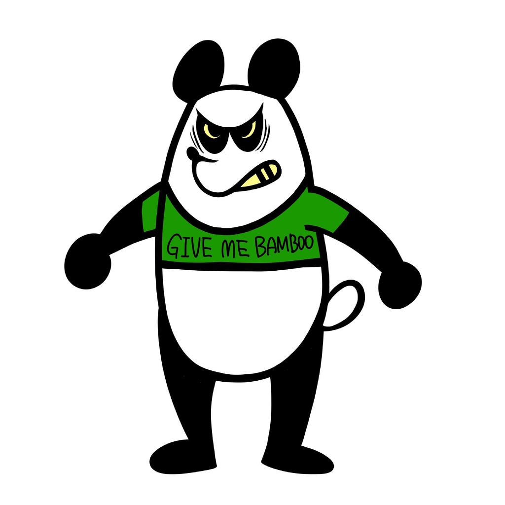 怒れるパンダTシャツ