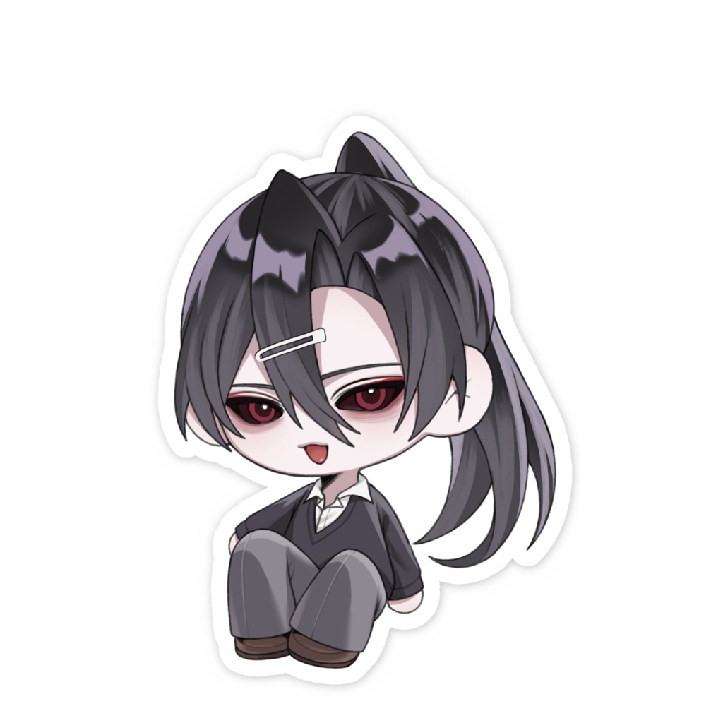 髪切り(制服ver)スマホステッカー