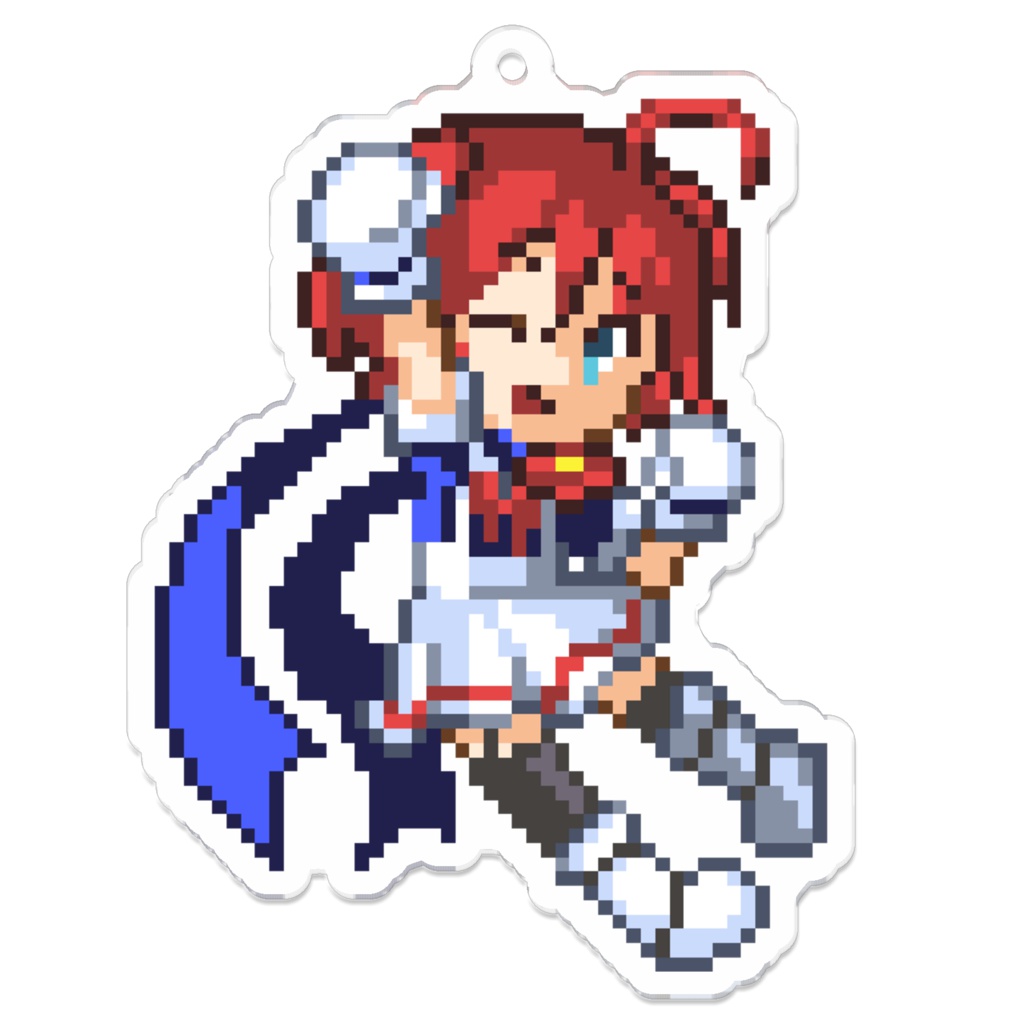 【BOOTH限定】北極星と船霊達 ドット絵アクリルキーホルダー【船舶擬人化】