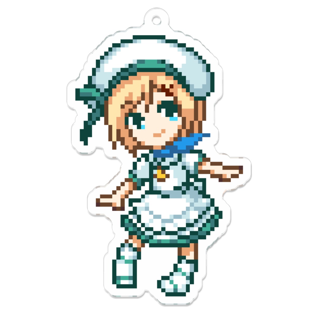【BOOTH限定】北極星と船霊達 ドット絵アクリルキーホルダー【船舶擬人化】