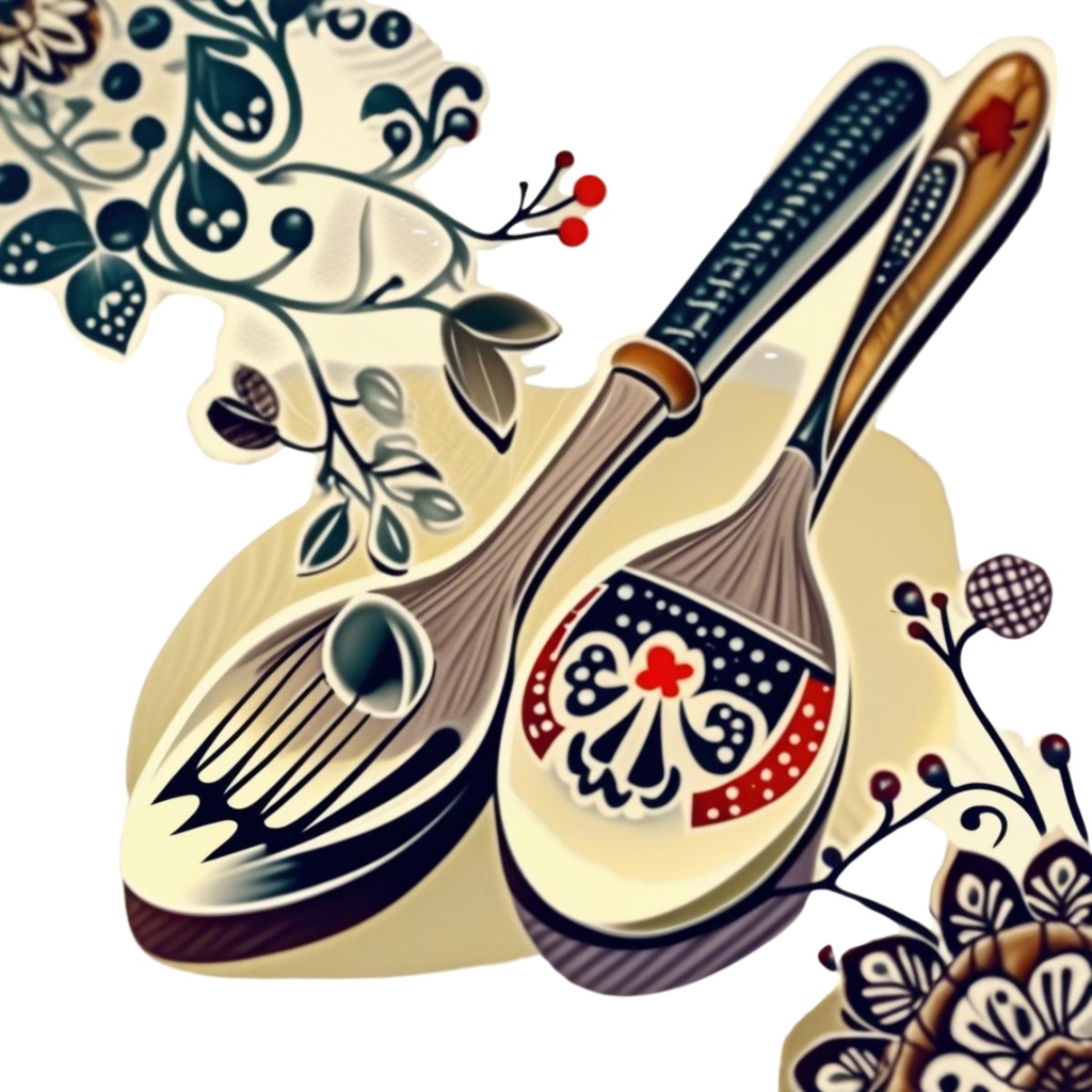 民芸風キッチンシリーズ|手描き風クリップアート10点セット(PNG)