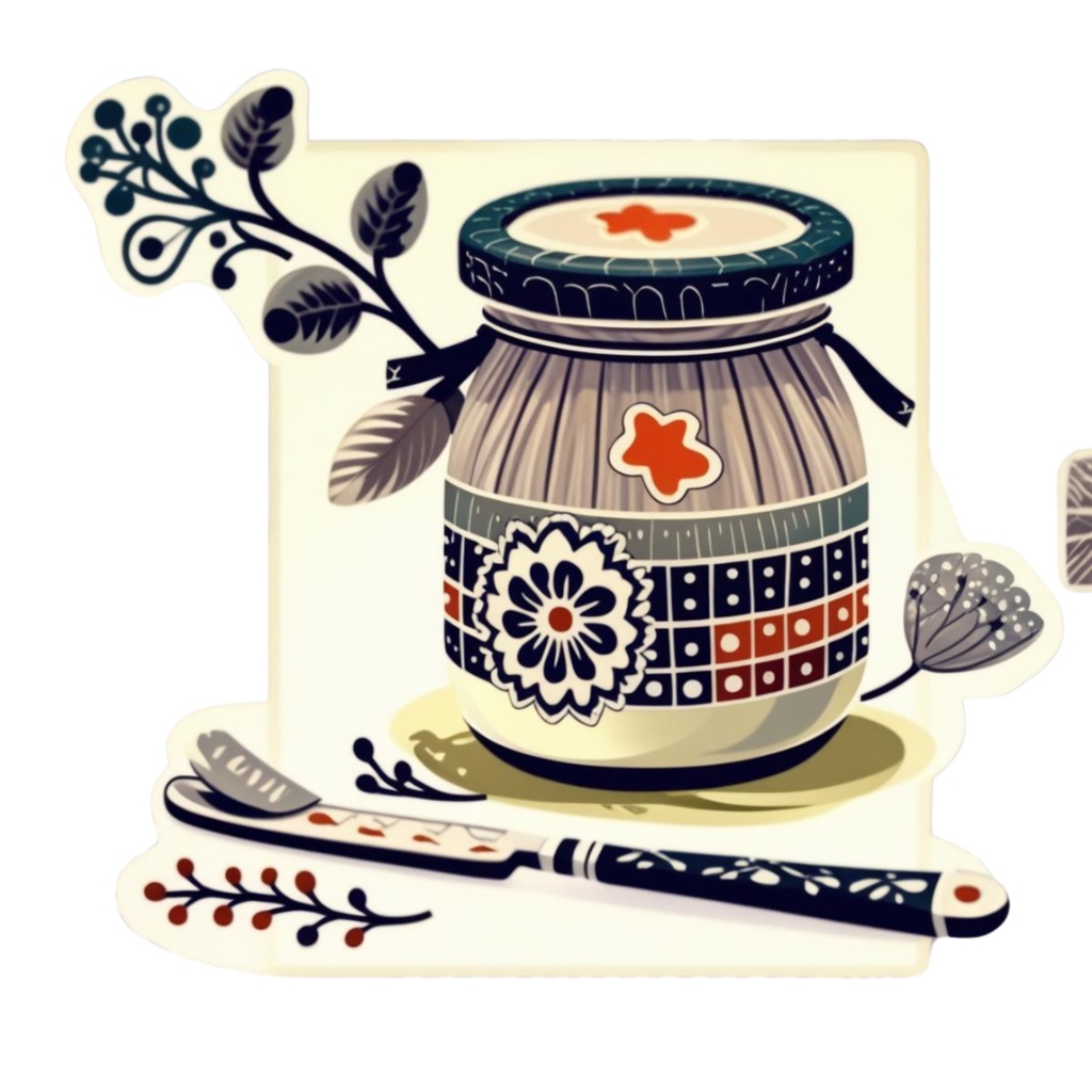 民芸風キッチンシリーズ|手描き風クリップアート10点セット(PNG)